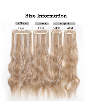YDDM 24-Inch Clip-In Wavy Hair Extensions - Affordable Synthetic Clips for Natural Look | 4pcs - Buy Online on GoSupps.com