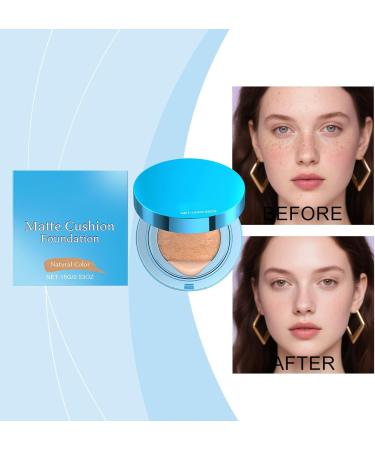 Cushion Foundation Long Lasting Matte Foundation for Women Long Hold Concealer Makeup Cream for Girlfriend Wife Daughter Sister and Friend - Buy Online on GoSupps.com