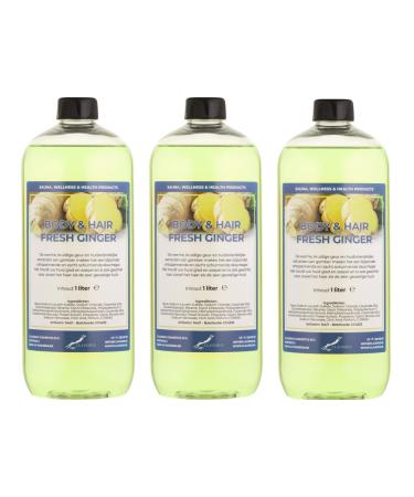 Claudius Body & Hair Fresh Ginger 1 liter transparent set of 3 pieces 2 in 1 for body and hair