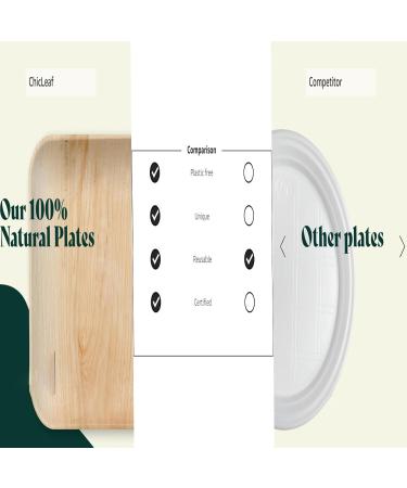 Palm Leaf Disposable Plates - Bamboo Plates Disposable 10 Inch & 7 Inch Square (48 Pc) Compostable & Biodegradable Better Than Plastic Plates - Heavy-Duty Party Plates Dinnerware Set - Buy Online on GoSupps.com