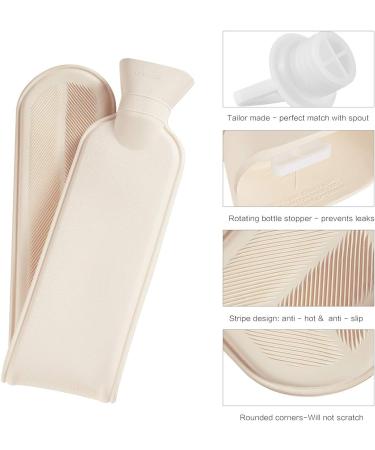 Easycosy Hot Water Bottle 2L with Super Soft Chevron Knitted Cover - Purple, for Back, Neck, and Legs - Buy Online on GoSupps.com