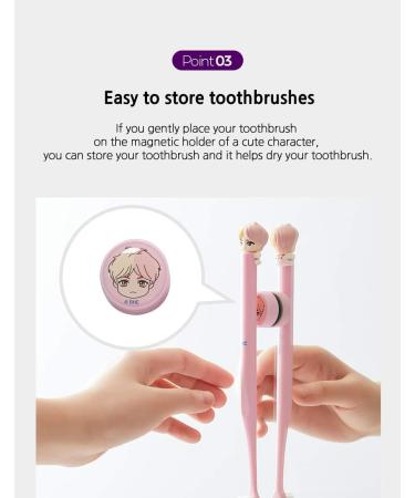 BTS Official Merchandise - K-Pop Fans Gift | Character Figure Toothbrush with Magnetic Holder (V) 5740 - Buy Online on GoSupps.com