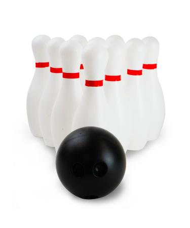 Boley Kids Bowling Set - 12 Piece Lawn Bowling Games Set - Portable Indoor or Outdoor Bowling Game - Toddler Bowling Pin and Ball Set White