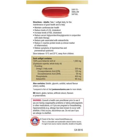 Jamieson Ultra Strength Krill 1000mg 30 Softgels - Buy Online on GoSupps.com