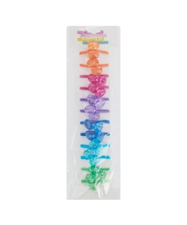 Cudlie Confetti 12 Pack Girls Heart Hair Ties Set - Colorful Elastic Ponytail Holder for Kids - Buy Online on GoSupps.com