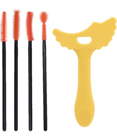 Marscara Guide Template Silicone Shield Template Applicator Guide - Multi-Functional Makeup Aid Tool for Daily Use Dating Night Out Yellow + Eyelash Brush - Buy Online on GoSupps.com