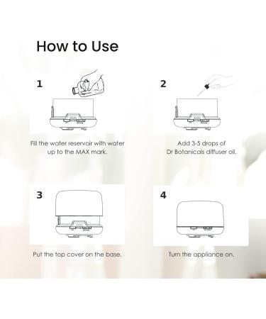 Dr Botanicals Home Aroma Diffuser for Essential Oils - 130ml (500ml USB) | International Shipping Available - Buy Online on GoSupps.com