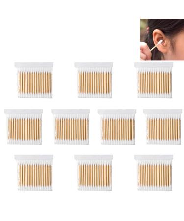 1000PCS Double Ended Cotton Swabs - Versatile Cotton Buds for Makeup Travel Ear Cleaning & Pet Care | Eco-Friendly Wooden Sticks - Buy Online on GoSupps.com