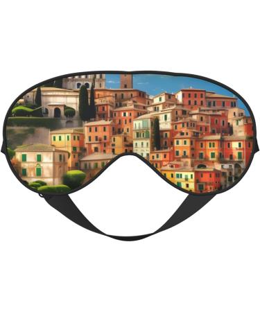 Beautiful Italy Print Soft Eye Mask | Sleep Mask for Men & Women | Travel Comfort & Relaxation - Buy Online on GoSupps.com
