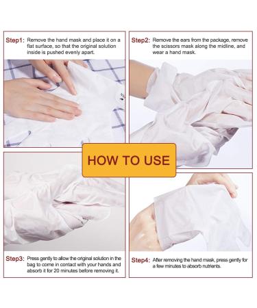 Honey and Milk Hand Moisturizing Mask (5 Pack) - Natural Therapy Gloves for Dry, Aging, and Cracked Hands - Repair Rough Skin - Men and Women - Buy Online on GoSupps.com