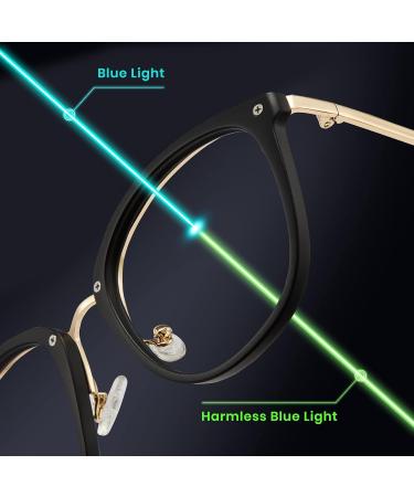Cyxus TR90 Blue Light Blocking Glasses Gaming Eyewear Black Frame Glasses Anti Headache Eyestrain for Women Men - Buy Online on GoSupps.com