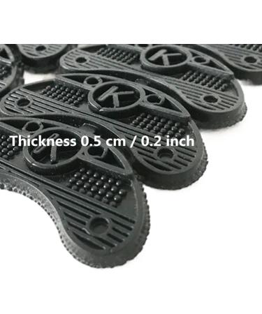 20pcs Rubber Heel Plates Shoe Repair Pads with Nails - Black - Buy Online on GoSupps.com
