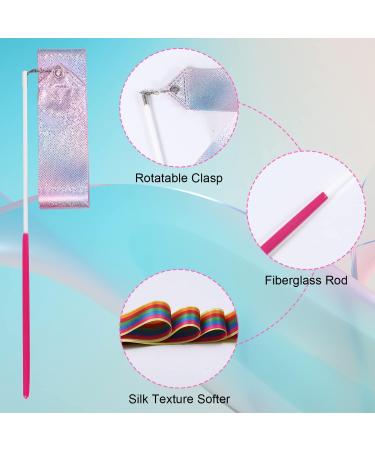 Dance Ribbons Set - 2pcs 157.5 Inch Gymnastics & Rhythmic Baton Twirling Ribbons - Buy Online on GoSupps.com