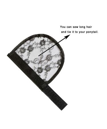 3pcs Black Ponytail Lace Hair Nets - Perfect for Making Ponytail Hair Extensions - Buy Online on GoSupps.com