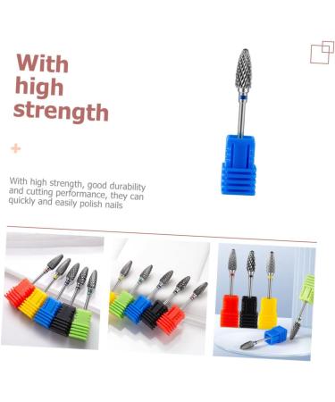 MERRYHAPY Nail Polisher Nail Sanding Drill Bits Manicure Supplies Nail Bits for Nail Drill Nail File Bits Professional Drill Nail Art Sanding Bits Creative Nail Bits Gel Tungsten Steel Alloy 7x1.3.cm As Shown 2 - Buy Online on GoSupps.com