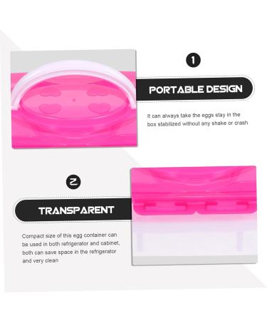 GLEAVI Egg Storage Box Eggs Food Trays Camping Fridge Containers for Food Egg Holder Call Crisper re-usable Rosy 24X16.5X10CM - Buy Online on GoSupps.com