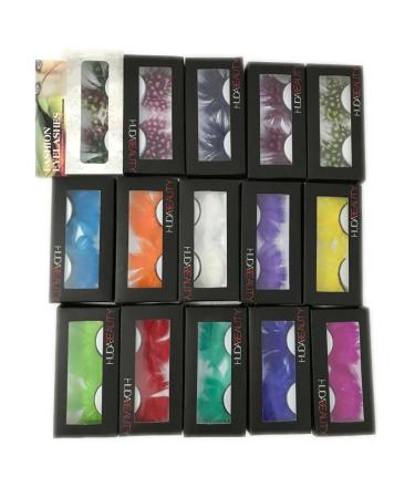 Lookathot 15 Pairs Feather False Eyelashes - Handmade & Reusable for Charming, Sexy, and Fun Styles - Buy Online on GoSupps.com