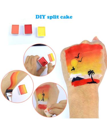 Bowitzki Face Paint Kit - 12 Vibrant Colors 2 Glitter 40 Stencils Hypoallergenic & Non-Toxic for Kids - Perfect for Halloween & Professional Use - Buy Online on GoSupps.com