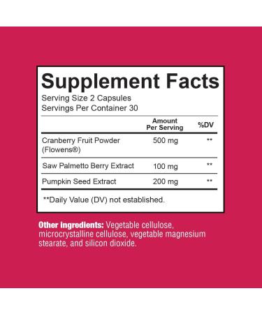 Premium Bladder Support Supplement Bladder Control Supplement for Occasional Urinary Urgency Frequency & Leakage With Clinically Studied Cranberry Pumpkin & Saw Palmetto - 60 Capsules - Buy Online on GoSupps.com