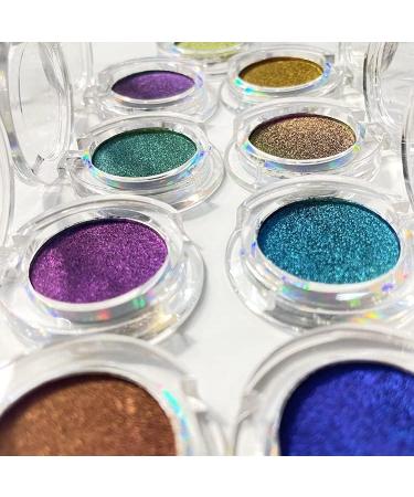 Optical Chameleon Glitter Shimmer Eyeshadow 9 Colors Pigment Diamond Shine Eyeshadow Professional Eyes Makeup Party Cosmetic (Color : #6) - Buy Online on GoSupps.com
