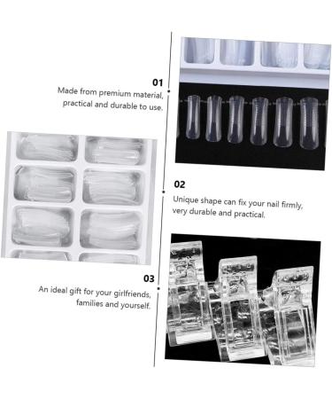 DOITOOL 3 Sets Nail Set Manicure Accessory Gel Kit for Nails Diy Nail Forms Plastic Finger Extension Clip Professional Nail Clips Nail Gel Stainless Steel and Nylon Fiber White Scale Tool - Buy Online on GoSupps.com