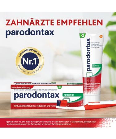 Parodontax Fluoride Toothpaste 75ml - Reduces Bleeding Gums International Shipping Available - Buy Online on GoSupps.com