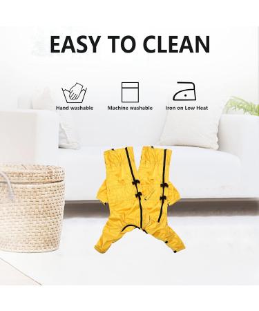 Buy Geyecete Waterproof Dog Rain Coat - Reflective Full Wrap with Dishes Hole for All Sizes - Yellow - Ultimate Protection for Large Medium & Small Dogs - Buy Online on GoSupps.com