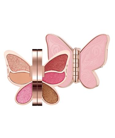 Butterfly Shape Eyeshadow Palette | Ultra-Blendable High Pigmented Matte Glitter Eye Shadow Pallet Matte Glitter Long Lasting Eye Shadow Pallet/ Crimson Rose Color