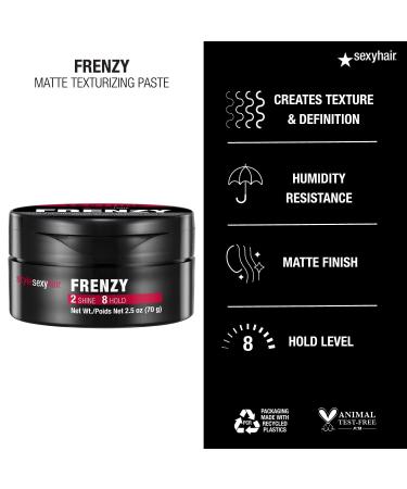 SexyHair Style Frenzy Matte Texturizing Paste - 2.5 fl oz - Buy Online on GoSupps.com