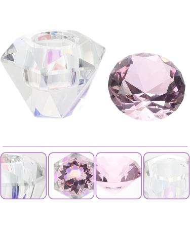 FRCOLOR 7 Pcs Nail Art Crystal Cup Crystal Dappen Dish Nail Powder Dish Nail Monomer Liquid Bowl Dappen Dish with Lid Dappen Dish for Nails Nail Cup Decorative Plate White Crystal Acrylic 5.5x5.5cmx7pcs Pinkx7pcs - Buy Online on GoSupps.com