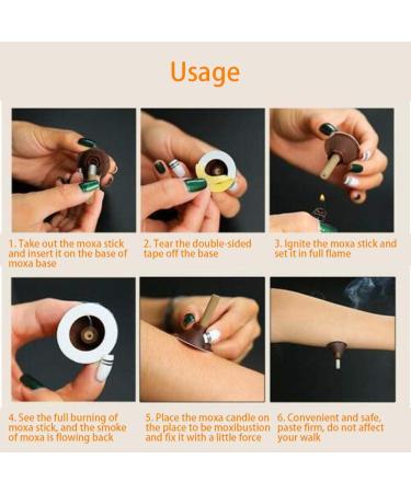 Zetail Moxa Sticks - 60 Self-Adhesive Pure Moxibustion Cones for Effective Health Care | High Penetration Moxa Stick - Buy Online on GoSupps.com