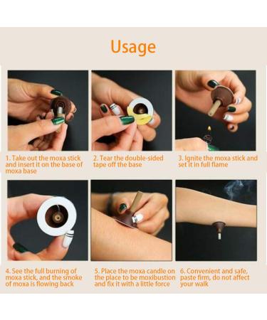 60 Self-Adhesive Moxa Cones for Moxibustion - Pain Relief & Healthcare | Stick-On Moxa for Body Massage - Buy Online on GoSupps.com
