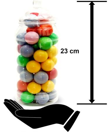 Old Timers Traditional Dolly Mixtures in Reusable Retro Victorian Style Plastic Jar 970 millilitres 750 grams - Buy Online on GoSupps.com