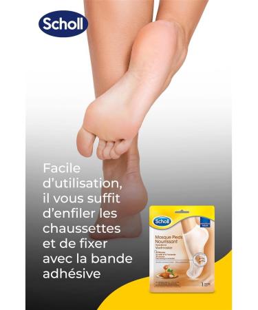 SCHOLL Nourishing and Moisturizing Honey and Almond Foot Mask (1 Pair) - Pack of 5 - Buy Online on GoSupps.com