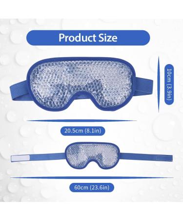 NEWGO Reusable Cooling Eye Mask for Puffy Eyes | Hot Cold Therapy Gel for Migraine Headache, Dark Circles, Dry Eyes | Sinus Pain Relief | Dark Blue - Buy Online on GoSupps.com