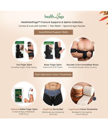 HealthAndYoga GuardNHeal Arm Sling Adjustable Shoulder Immobilizer for Rotator Cuff Support Unisex Skin-Friendly Fits 40-44 (Beige - Buy Online on GoSupps.com
