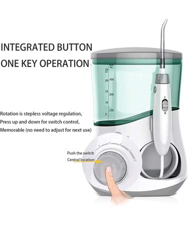 GeRRiT Water Flosser for Teeth Dental Oral Irrigator with 6 Jet Tips 600ml Water Tank Non-Slip Base Quiet Electric Water Flosser for Braces Care Clean - Buy Online on GoSupps.com
