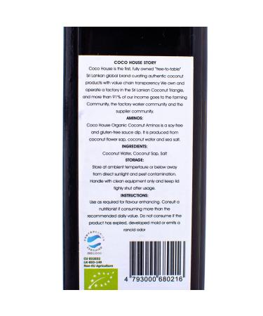 Organic Coconut Aminos - Soy-Free (11.8 fl.oz) | Coco House - Buy Online on GoSupps.com