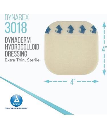 Dynarex-3018 Hydrocolloid Dressing 4x4 Extra Thin - Pack of 12/10/Cs - Buy Online on GoSupps.com