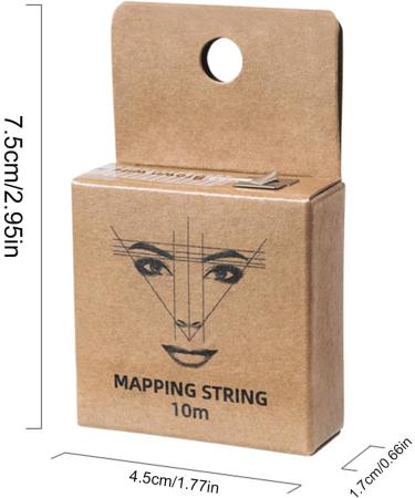 Brow Mapping String Brown Eyebrow Mapping | Pre-Inked Eyebrow Mapping String Thread for Makeup Marking Symmetrical Brows Mapping String - Buy Online on GoSupps.com
