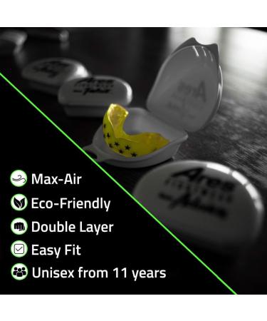 Ares Fightwear Slim Fit Mundschutz Boxing - Optimal Tooth Protection Mouthguard for MMA & Martial Arts | Storage Box Included | For Men & Women - Germany - Buy Online on GoSupps.com