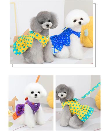 Barrageon Dogs Kneid Sweet Princess Rock Clothing for Small & Medium Pets - Summer Bowknot Outfit (Blue - L 30 cm Back Length) - Buy Online on GoSupps.com