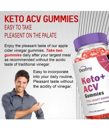 Kivus Destiny Keto Gummies - 2 Pack ACV Gummies for Weight Loss | 120 Count Keto Supplement - Buy Online on GoSupps.com