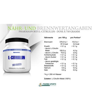 Buy Pharmasports L-Citrulline - 750g Pure L-Citrulline Malate Powder for Enhanced Performance | International Shipping Available - Buy Online on GoSupps.com