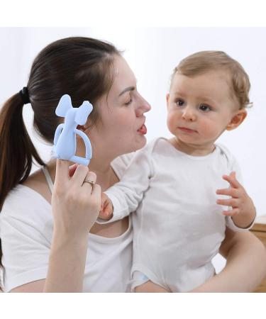 Heccei Baby Teething Ring - BPA-Free Silicone Elephant Cooling Toy for Gums | Dental Aid for 3+ Months - Blue - Buy Online on GoSupps.com