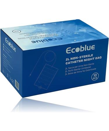 ECOBLUE 15pcs Pack 2000ml Urine Drainage Bag Non Sterile Overnight Bags with T-Tap Valve and 85cm Tube - Bedside Drainable Urinary Bags - Non-Latex Urinary Catheter Night Bags - Buy Online on GoSupps.com