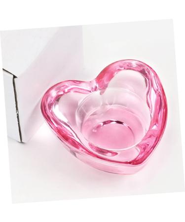 minkissy Nail Cup Glass Nail Art Cup Dappen Dish Cup Manicure Art Dish Crystal Nail Art Dappen Bowl Acrylic Nail Supplies Acrylic Nail Tools Jewelry Dish High Transparency Bracket Pink - Buy Online on GoSupps.com