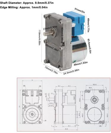 Buy Screw Feed Motor AC220V - 20W Wear-Resistant Rotary Motor for Beverage Cabinets | 270kg.cm Torque - International Shipping Available - Buy Online on GoSupps.com
