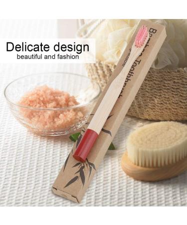 Buy Jerliflyer 6 Colors Kids Bamboo Toothbrush (10 Pack) - Eco-Friendly Soft Bristles Wooden Handle - Red - Buy Online on GoSupps.com