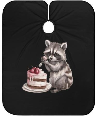 Raccoon and Cake Adult Barber Cape | Professional Hairdresser Cutting Apron for Men & Women Shop Now - Buy Online on GoSupps.com